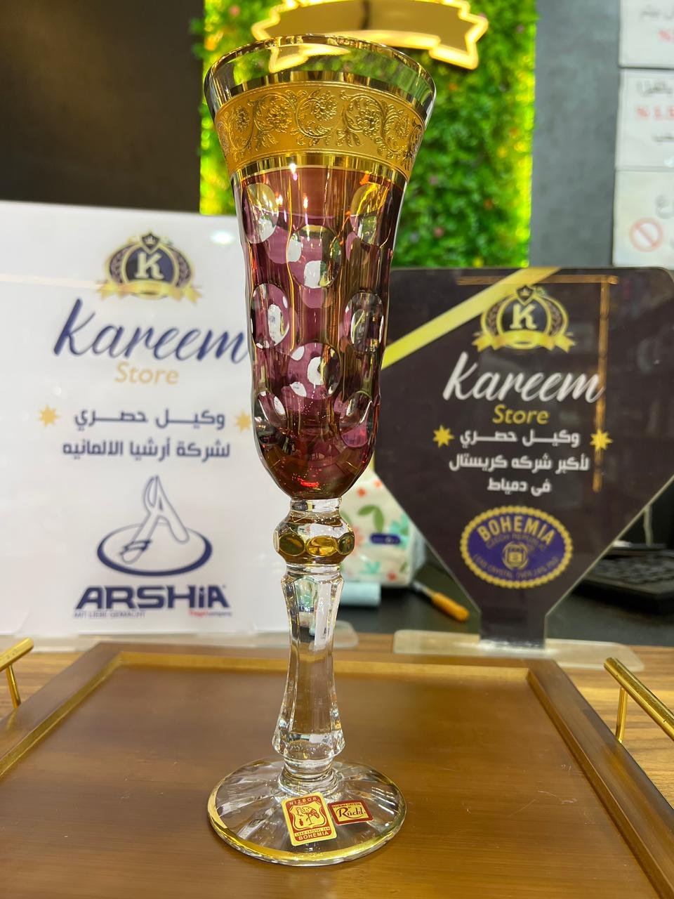 طقم كاسات بوهيمي اصلي باللون البرنجاني مع الدهب - الصورة 5