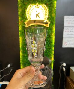 طقم كاسات كريستال بوهيمي  بالبلاتين