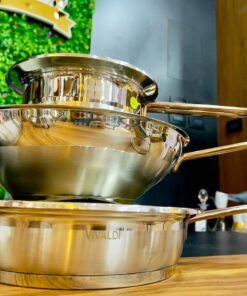 Alternative view of طقم حلل ستانلس ستيل بومبيه  يد روز جولد من  VIVALDI العالميه21 قطعه
