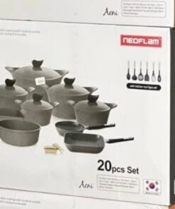 طقم حلل جيرانيت  20 قطعة رصاصى – نيوفلام