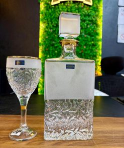 طقم شربات كريستال فرست كوبي – شغل دهب (7 قطع)