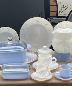 طقم اركوبال رخامي مكس كينار دهب تايلاندي اصلي 58 قطعة